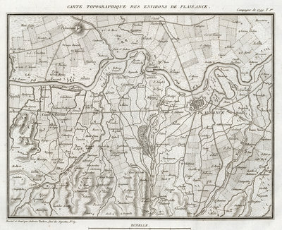 Carte topographique des environs de Plaisance