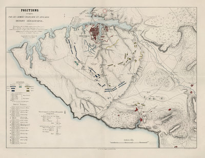 Positions occupées par les armées française et anglaise devant Sévastopol